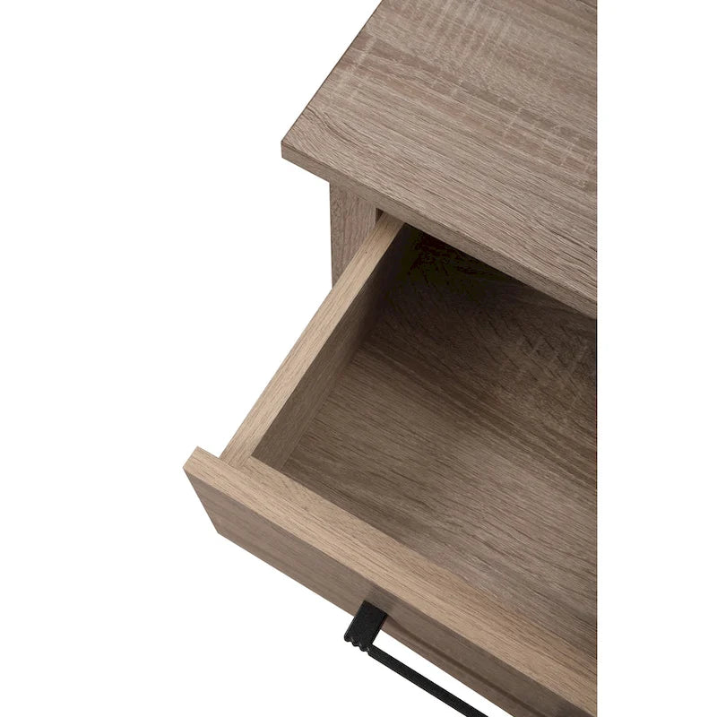 Salem 1-drawer and Shelf Wooden Nightstand