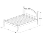 100% Solid Wood Reston Full Size Panel Headboard Platform Bed by Palace Imports