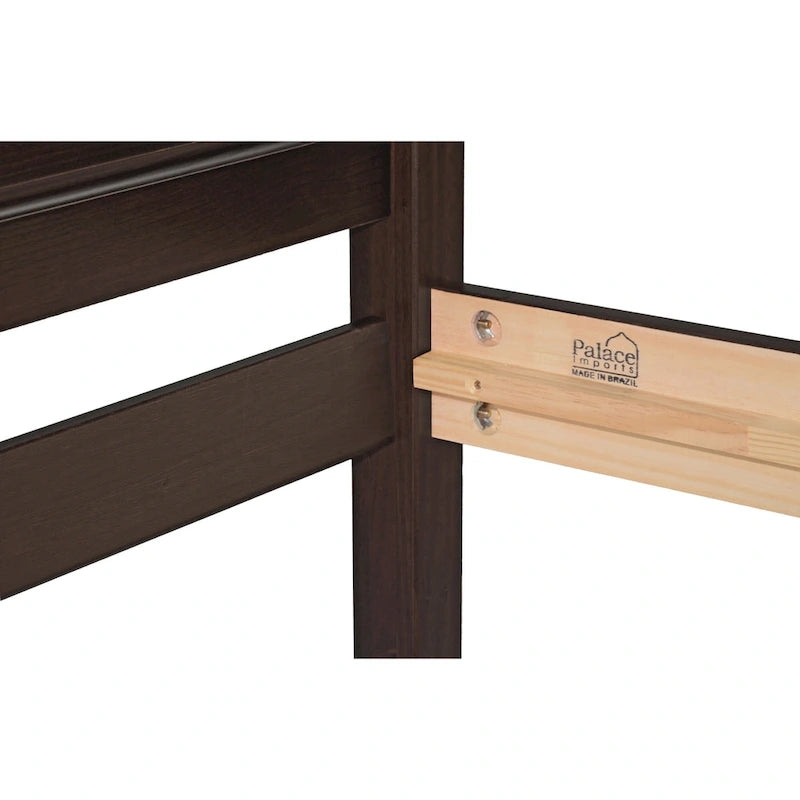 100% Solid Wood Reston Full Size Panel Headboard Platform Bed by Palace Imports