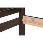 100% Solid Wood Reston Full Size Panel Headboard Platform Bed by Palace Imports