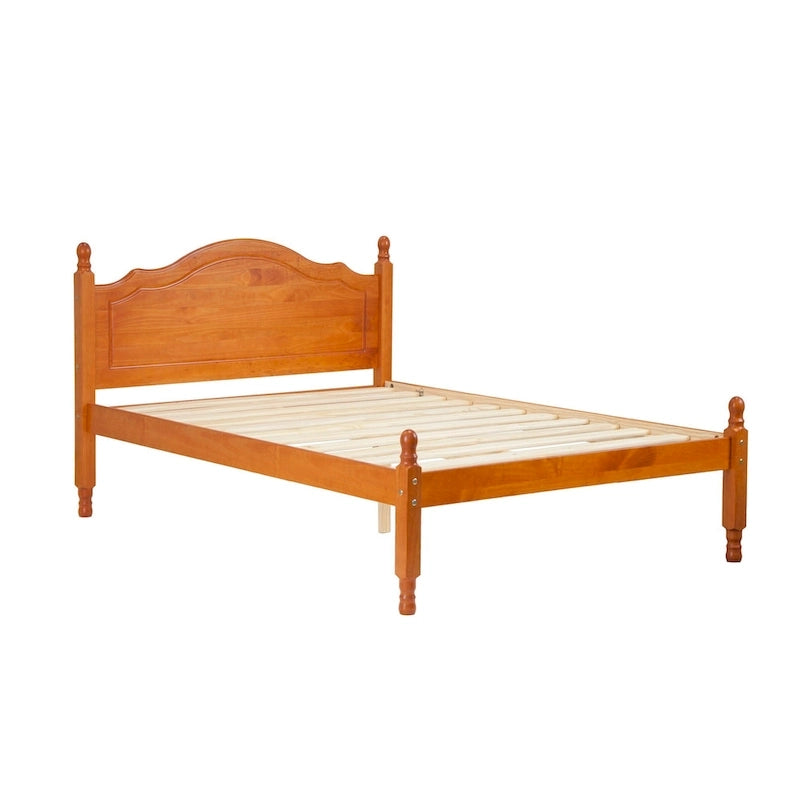 100% Solid Wood Reston Full Size Panel Headboard Platform Bed by Palace Imports