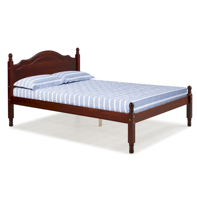 100% Solid Wood Reston Full Size Panel Headboard Platform Bed by Palace Imports