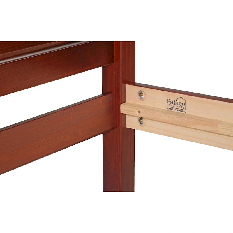 100% Solid Wood Reston Full Size Panel Headboard Platform Bed by Palace Imports