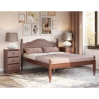 100% Solid Wood Reston Full Size Panel Headboard Platform Bed by Palace Imports