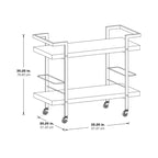 Alios Serving Cart with Gold Frame