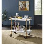 Alios Serving Cart with Gold Frame