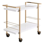 Alios Serving Cart with Gold Frame