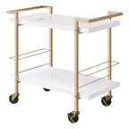 Alios Serving Cart with Gold Frame