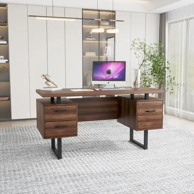 Home Office Computer Desk with Drawers