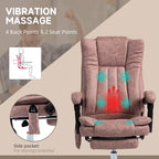 Vinsetto Massage Office Chair with 6 Points, Heated High Back Recliner with Adjustable Height, Swivel Wheels