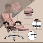 Vinsetto Massage Office Chair with 6 Points, Heated High Back Recliner with Adjustable Height, Swivel Wheels