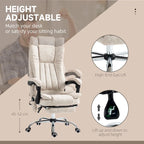 Vinsetto Massage Office Chair with 6 Points, Heated High Back Recliner with Adjustable Height, Swivel Wheels
