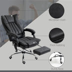Vinsetto Massage Office Chair with 6 Points, Heated High Back Recliner with Adjustable Height, Swivel Wheels
