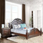 Diva Traditional Cherry Solid Wood 2-Piece Poster Bedroom Set by 