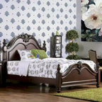 Diva Traditional Cherry Solid Wood 2-Piece Poster Bedroom Set by