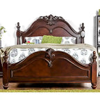 Diva Traditional Cherry Solid Wood 2-Piece Poster Bedroom Set by