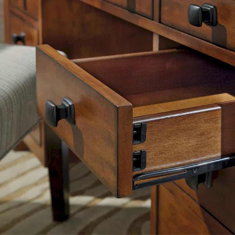 Tahoe Aged Maple 54 W Executive Pedestal Desk by Homestyles