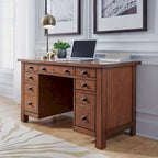 Tahoe Aged Maple 54 W Executive Pedestal Desk by Homestyles