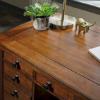 Tahoe Aged Maple 54 W Executive Pedestal Desk by Homestyles