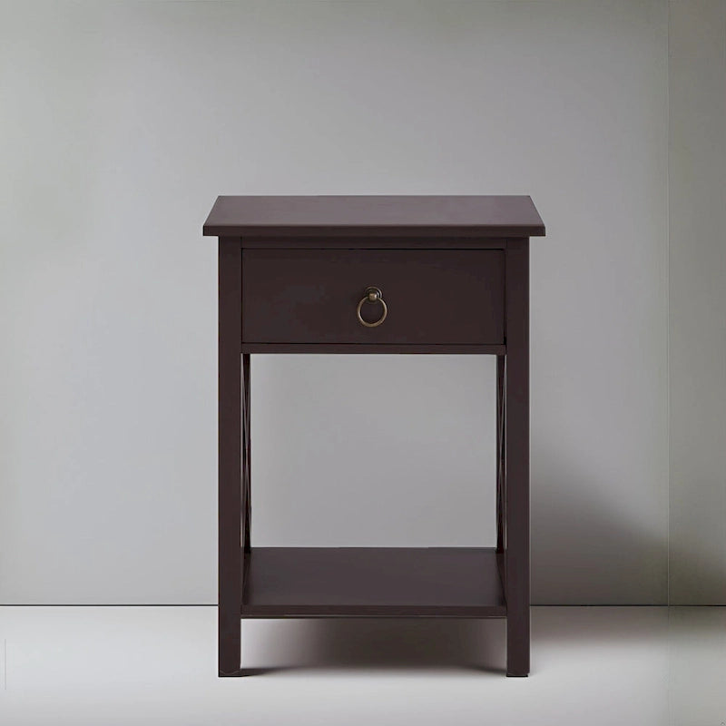 Wooden Nightstand Bedside Table with Drawer - Small Bedroom End Table for Bedrooms