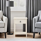 Wooden Nightstand Bedside Table with Drawer - Small Bedroom End Table for Bedrooms