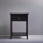 Wooden Nightstand Bedside Table with Drawer - Small Bedroom End Table for Bedrooms