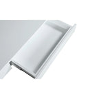 Somette Contemporary Gloss White & Glass Desk