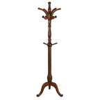 Creative Solid Ash Wood Freestanding Coat Rack with 8 Hooks