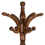Creative Solid Ash Wood Freestanding Coat Rack with 8 Hooks