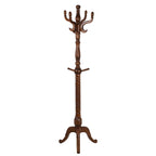 Creative Solid Ash Wood Freestanding Coat Rack with 8 Hooks