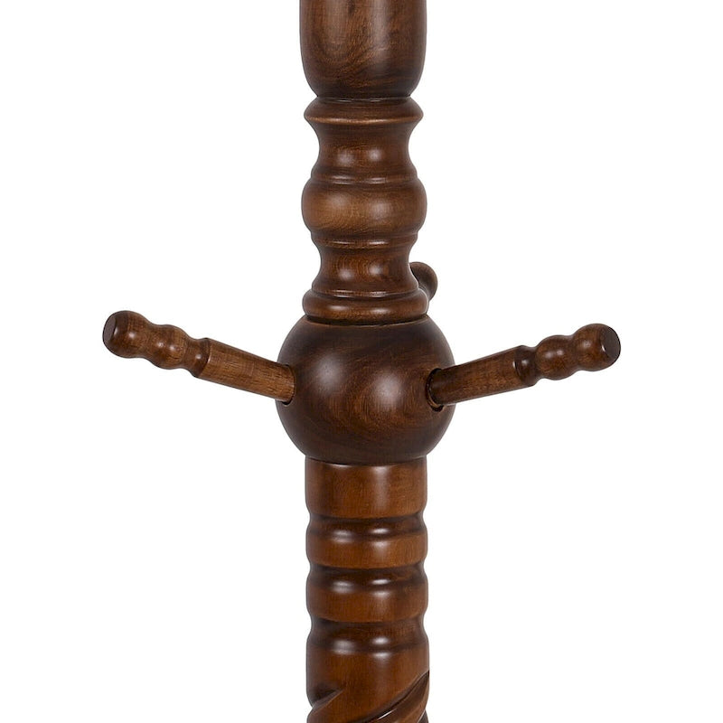 Creative Solid Ash Wood Freestanding Coat Rack with 8 Hooks