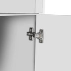 Tall Storage Cabinet with 8 Doors and 4 Shelves, Wall Storage Cabinet for Living Room, Kitchen, Office, Bedroom, Bathroom
