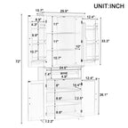 Bathroom Floor Cabinet, Freestanding Storage Cabinet with Doors and Drawer, Kitchen Cupboard with Adjustable Shelf