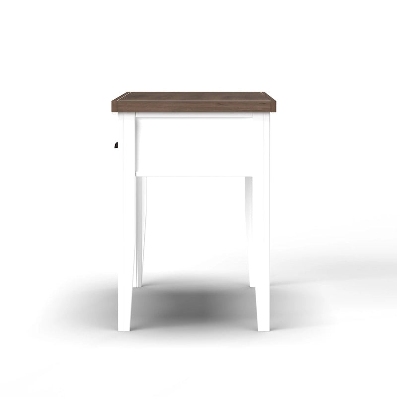 Modern Farmhouse 53 inch Writing Desk, No Assembly Required, Two-Tone Finish