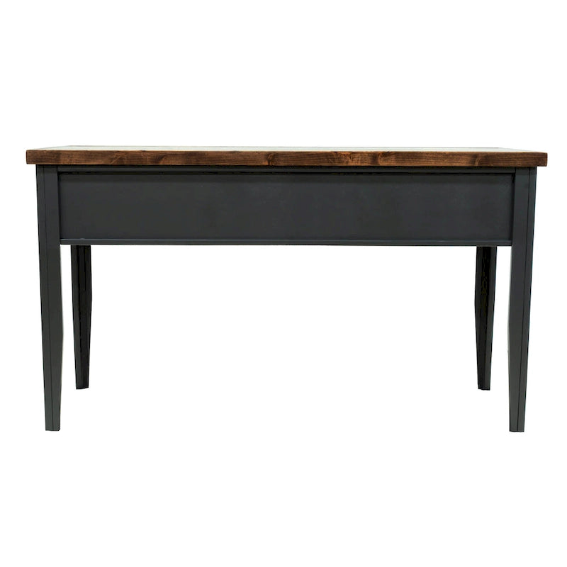 Modern Farmhouse 53 inch Writing Desk, No Assembly Required, Two-Tone Finish