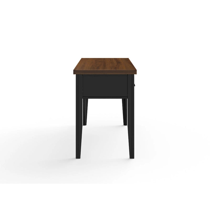 Modern Farmhouse 53 inch Writing Desk, No Assembly Required, Two-Tone Finish
