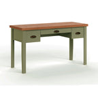 Modern Farmhouse 53 inch Writing Desk, No Assembly Required, Two-Tone Finish