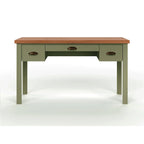 Modern Farmhouse 53 inch Writing Desk, No Assembly Required, Two-Tone Finish