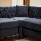 83.5-Inch Oversized Corner Sofa, L-Shaped Sectional Couch, 5-Seater Corner Sofas with 3 Pillows for Living Room, Bedroom, Apar