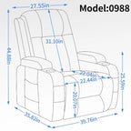 Infinite Position Okin Motor Up to 350 LBS Power Lift Recliner Chair for Elderly, Heavy Duty Motion Mechanism with 8-Point Vibra