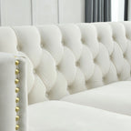 {Contact us for 3D modeling} Velvet Sofa for Living Room,Buttons Tufted Square Arm Couch, Modern Couch Upholstered Button and Me