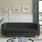 {Contact us for 3D modeling} Velvet Sofa for Living Room,Buttons Tufted Square Arm Couch, Modern Couch Upholstered Button and Me