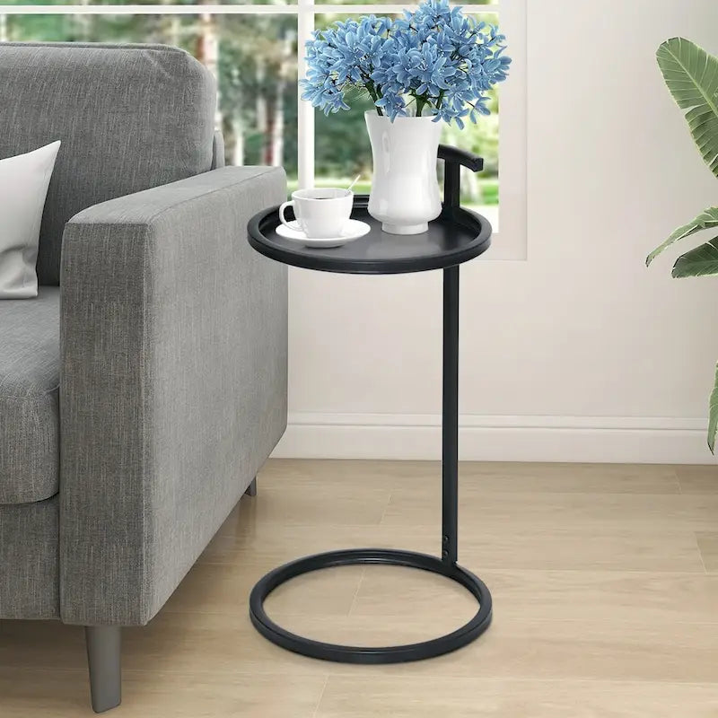 Maypex Round Metal Accent Table & C Table