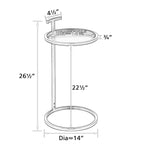 Maypex Round Metal Accent Table & C Table