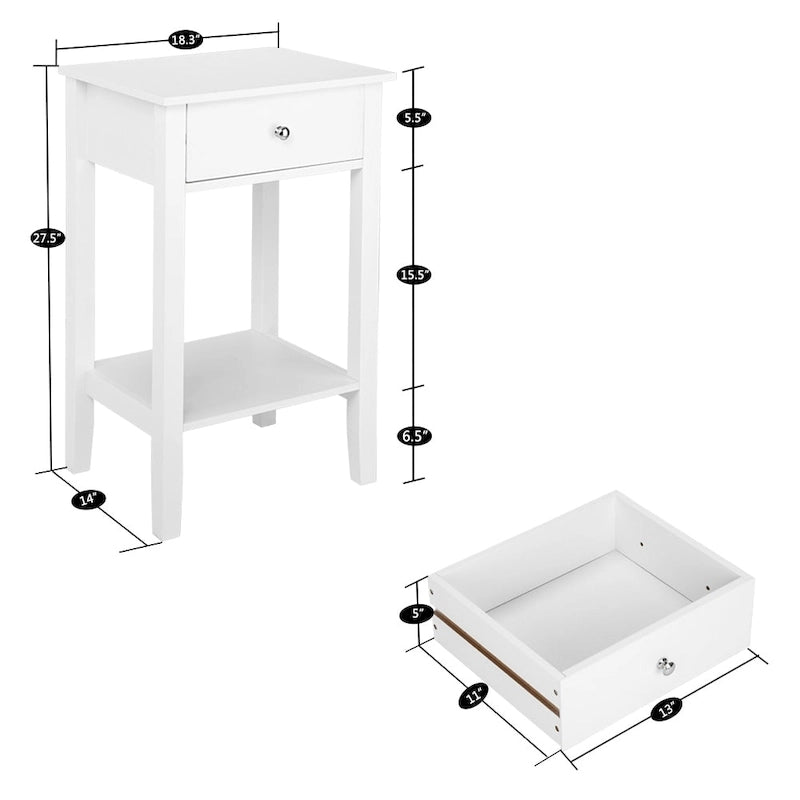 Modern Simplicity Nightstand with Drawer