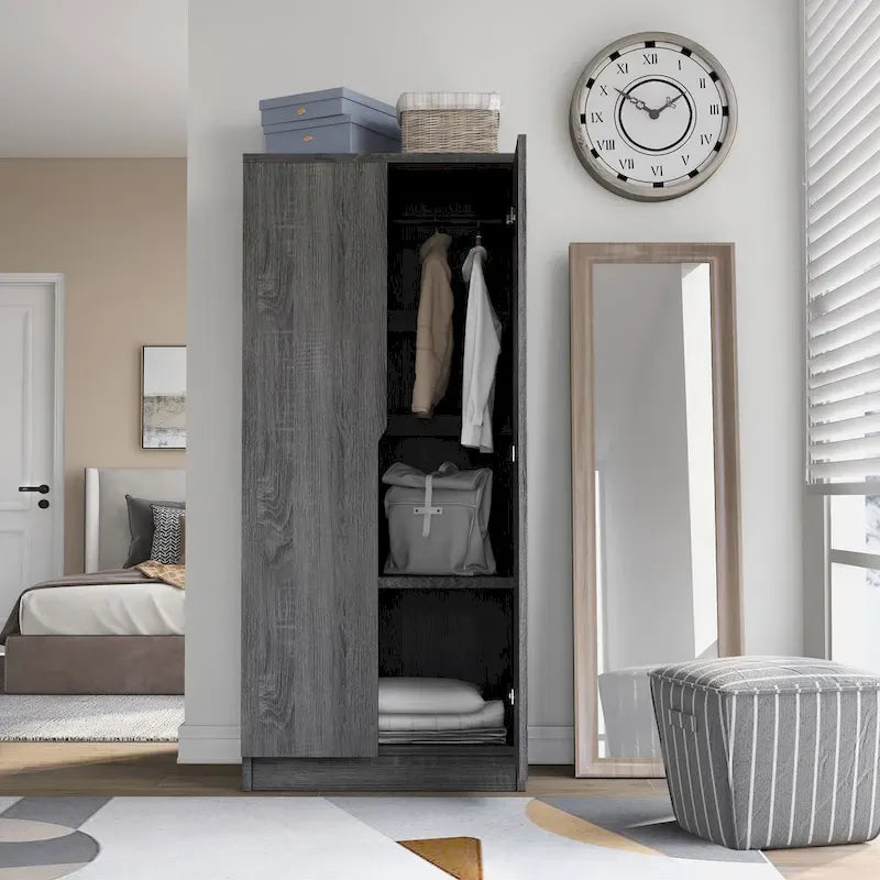 Vidal Modern Wardrobe Armoire with 2-door