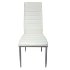Contemporary White PVC Leather Chairs (Set of 4)