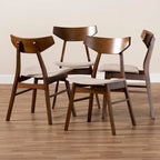 Danica Mid-Century Modern Transitional 4-Piece Dining Chair Set