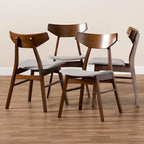 Danica Mid-Century Modern Transitional 4-Piece Dining Chair Set