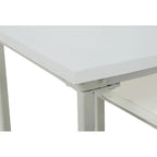 3 Piece White Nesting Tables with Casters